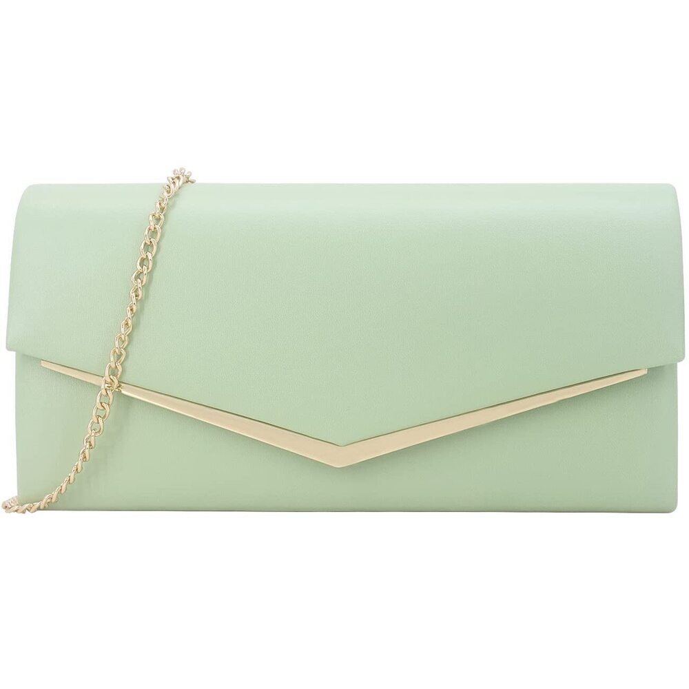 5075 ’s Evening Handbag Vegan Leather Envelope Clutch Classic Elegant Purse